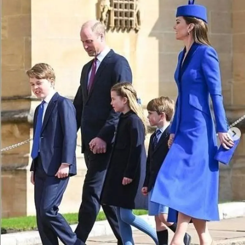 Perayaan Paskah Pertama di Masa Pemerintahan Raja Charles III, Keluarga Kerajaan Tampil Serba Biru