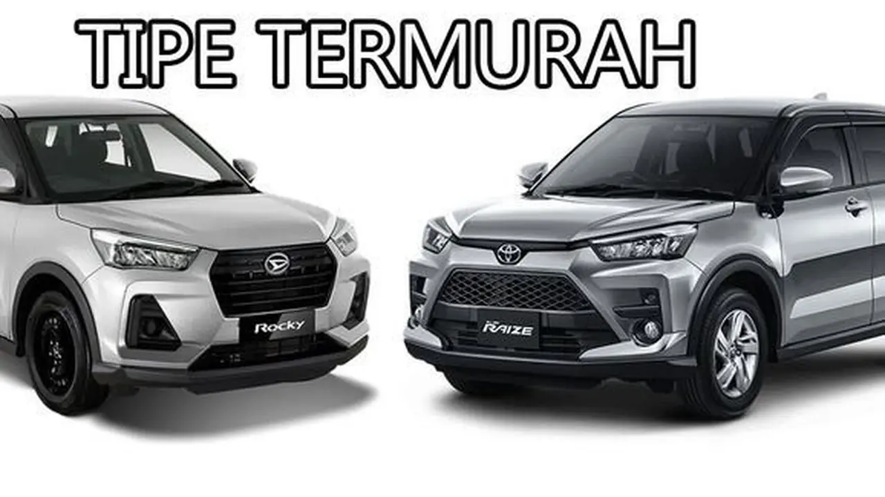 (Kiri) Daihatsu Rocky termurah dan (Kanan) Toyota Raize termurah