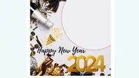 Bagi kamu yang memilih untuk tidak keluar rumah, kamu bisa membuat Twibbon Tahun Baru 2024 dan membagikannya di seluruh sosial media milikmu. (www.twibbonize.com)