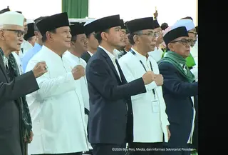 Momen Prabowo-Gibran Hadiri Muktamar NU