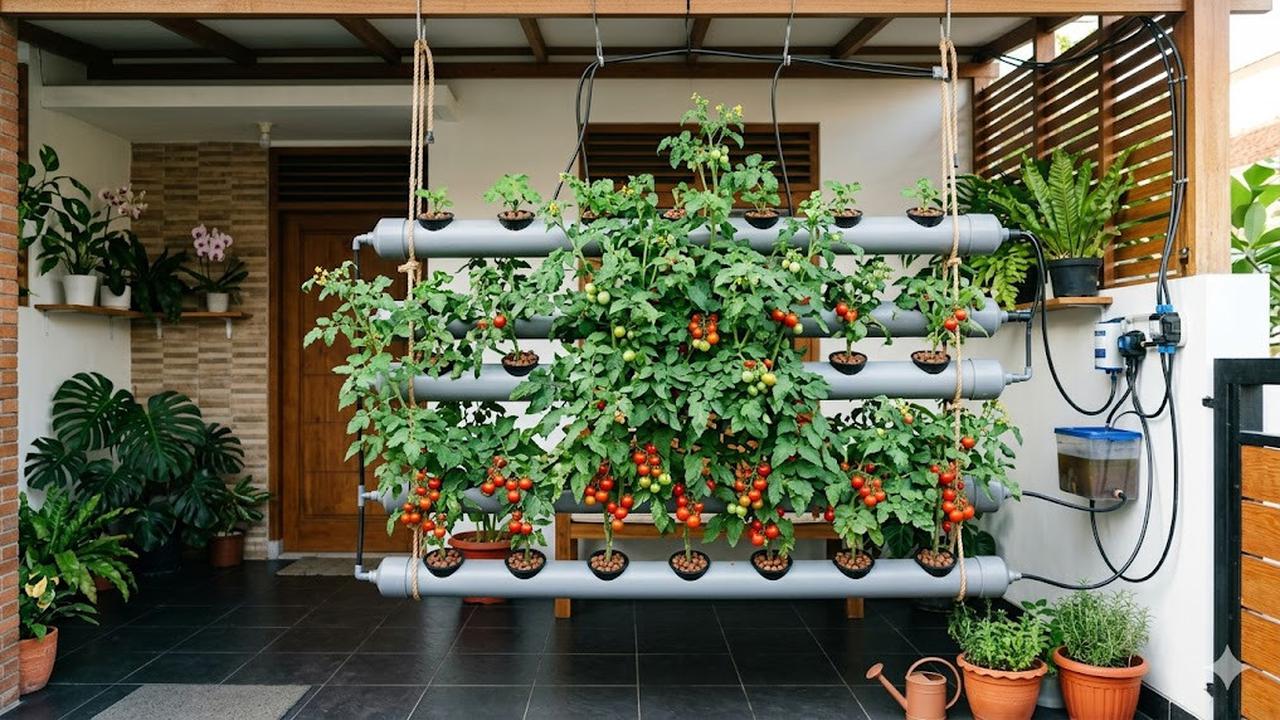 Cara Membuat Kebun Tomat Vertikal di Lahan Sempit, Hemat Tempat dan Tetap Produktif