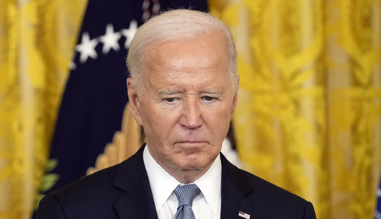 Biden mengatakan ini merupakan keputusan terbaik bagi Partai Demokrat selaku partai pengusungnya dan juga bagi negara. (AP Photo/Susan Walsh, File)