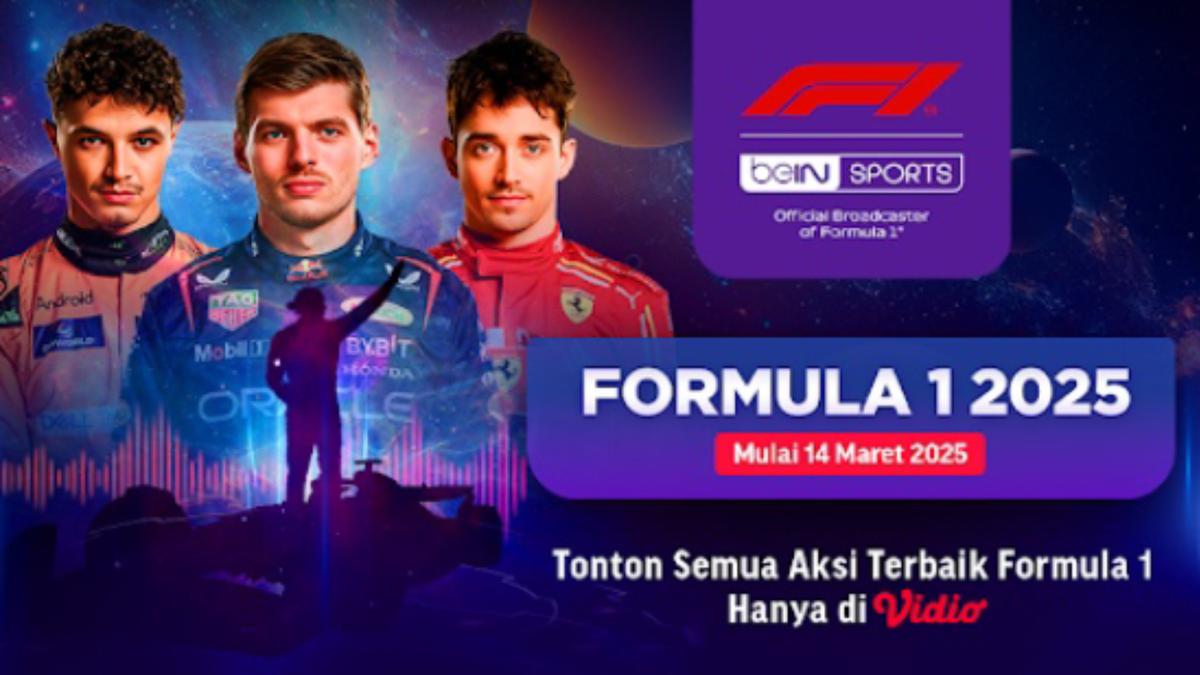 Vidio Bakal Siarkan Eksklusif Drama Persaingan F1 2025: Diwarnai Era Baru Ferrari, Ambisi McLaren, hingga Dominasi Verstappen