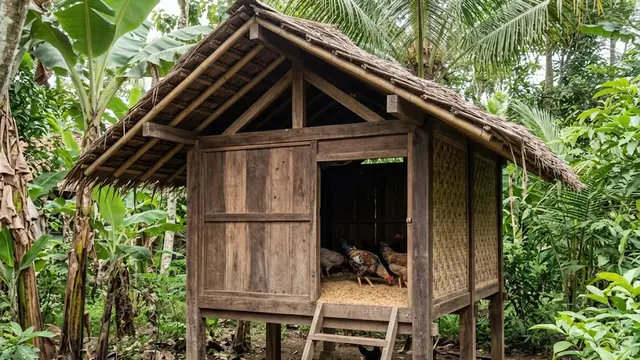 Kandang Panggung dengan Sistem Litter Kering