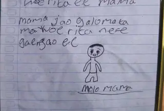 Tulisan tangan YBS (10), siswa kelas IV pada salah satu sekolah dasar di Kabupaten Ngada, Nusa Tenggara Timur (NTT), sebelum ditemukan tewas gantung diri. (Liputan6.com/ Ola Keda)