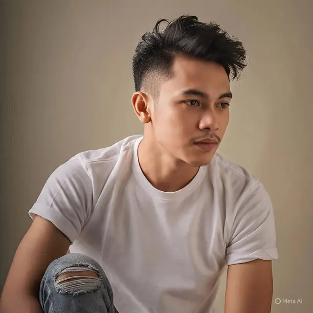 Burst Fade with Messy Texture