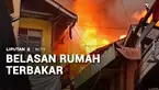 Kebakaran melanda permukiman padat di Samarinda Ulu, Kalimantan Timur. Belasan rumah ludes terbakar.