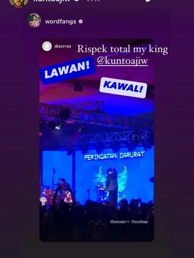Peringatan Darurat dari Kunto Aji saat Manggung