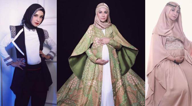 Sontek Inspirasi Gaya Bumil Ala 3 Artis Berhijab Ini Fashion Beauty Liputan6 Com