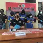 Satuan Narkoba Polres Gorontalo saat menggelar Confrence Pers (Arfandi Ibrahim/Liputan6.com)