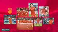 Kolase - Pemain Timnas China (Bola.com/Adreanus Titus)