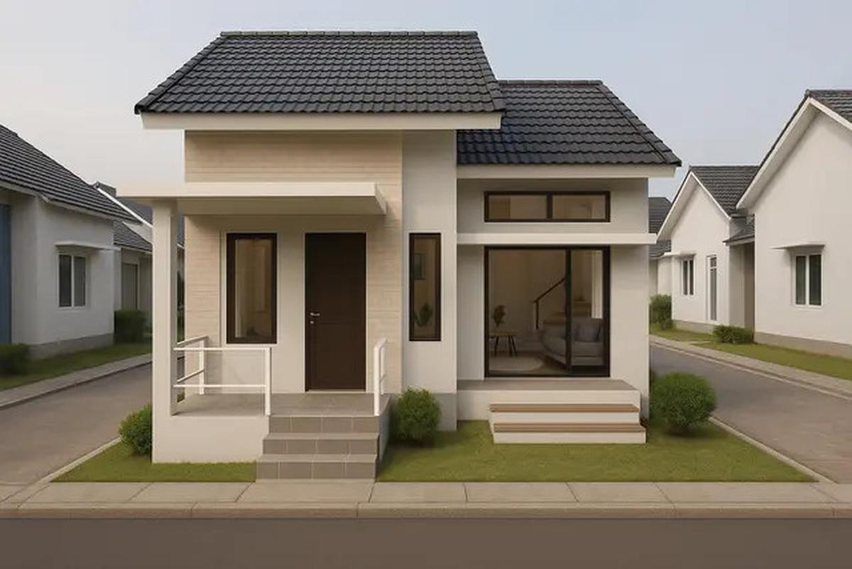 8 Model Rumah Sederhana 6x12 Dengan 3 Kamar dan Teras Depan, Mungil Tapi Nyaman