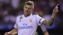 Toni Kroos pemain kelima Real Madrid yang measuk dalam daftar tim terbaik IFA FIFPro World11 award 2017 pada ajang  The Best FIFA Football Awards, di London. (AFP/Miguel Riopa)