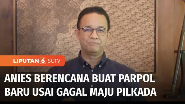 Usai gagal maju di kontestasi pilkada, Anies Baswedan membuka peluang untuk mendirikan partai politik yang baru. Namun Anies belum bisa memastikan, kapan rencana mendirikan parpol baru? Saat ini Anies mengaku belum mau bergabung dengan partai politik...