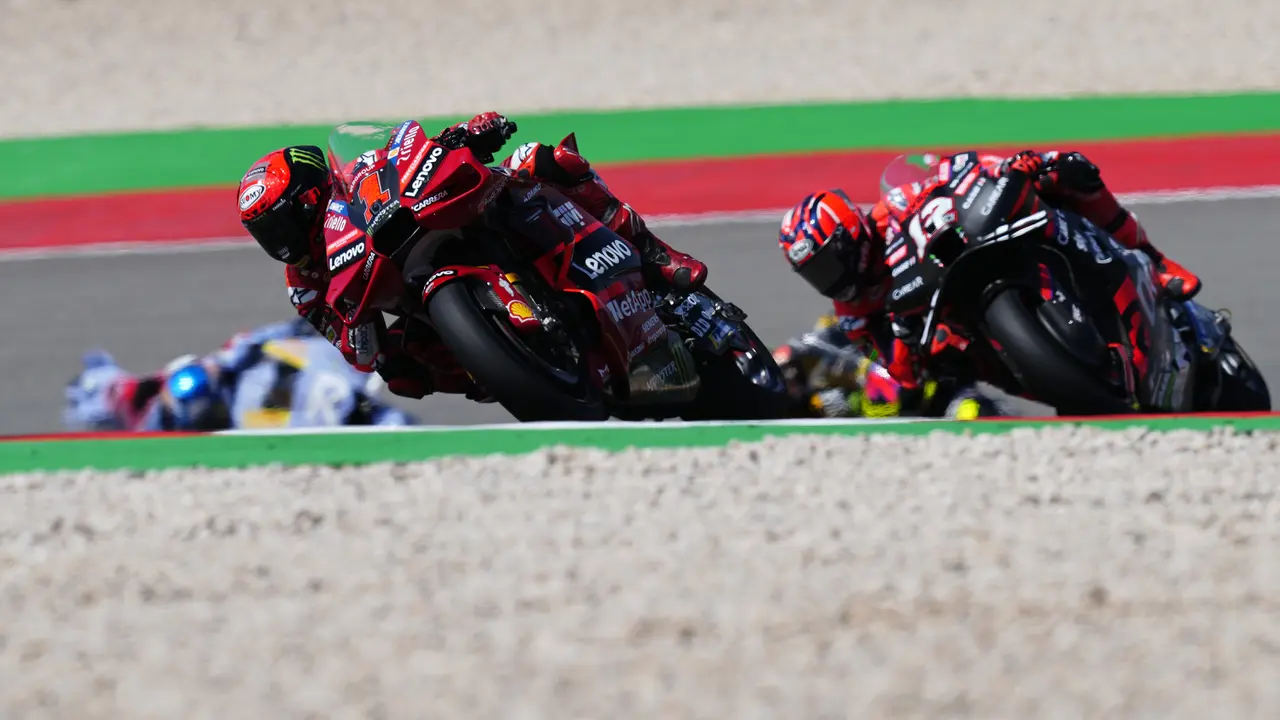 Foto: Diuntungkan Insiden Marc Marquez Tabrak Miguel Oliveira, Francesco Bagnaia Juara Seri Pembuka MotoGP 2023 di GP Portugal