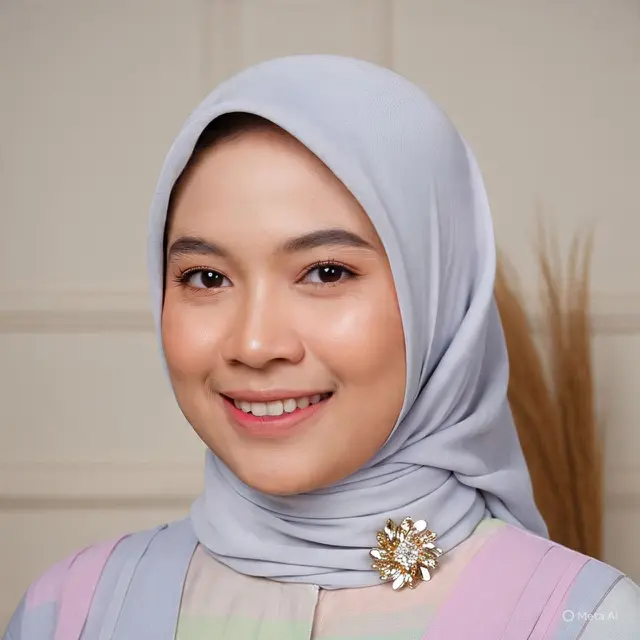 Model Kerudung Segi Empat dengan Bros Elegan