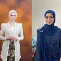 Kembali terpilih jadi anggota DPR RI, Mulan Jameela tampil anggun dalam balutan kebaya kutubaru warna soft cream. Sentuhan vintage terlihat pada kebaya pilihan Mulan dengan detail puffy pada lengan. [@mulanjameela1].