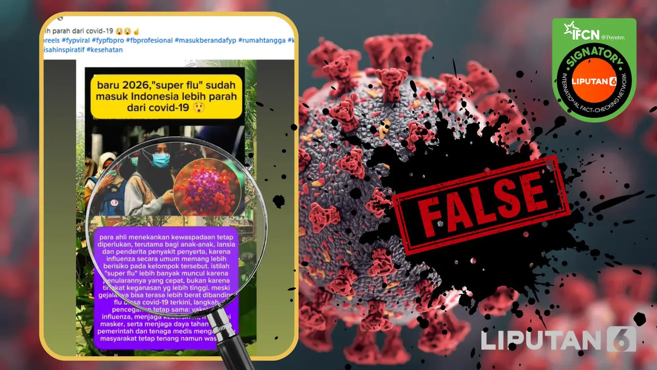 Tangkapan layar klaim super flu lebih parah dari Covid-19