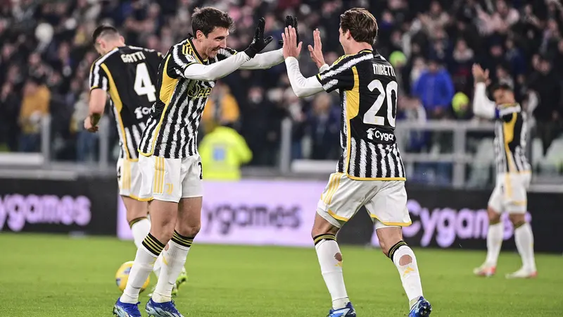 Foto: Sempat Tersengat Gol Kilat Salernitana, Juventus Comeback Sempurna untuk Maju ke Babak Perempatfinal Coppa Italia 2023/2024