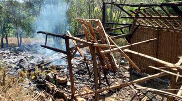 Rumah warga penyadang disabilitas di Bondowoso Terbakar akibat gas elpiji Bocor ( Istimewa)