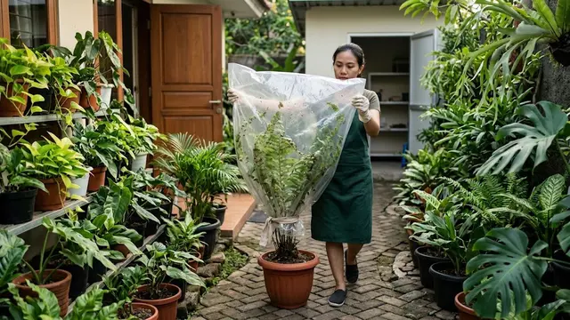 Membungkus Tanaman yang Terkena Hama