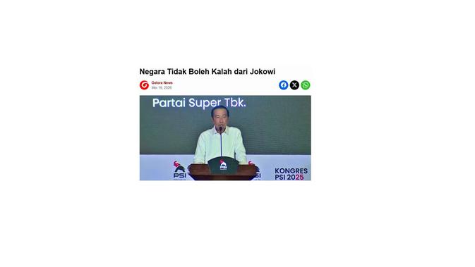 Cek fakta artikel Jokowi sebut ekonomi rakyat makmur jika dia presiden lagi