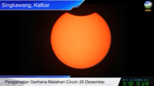 Fenomena Gerhana Matahari Cincin mulai terlihat di Singkawang, Kalimantan Barat