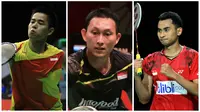 Simon Santoso, Sony Dwi Kuncoro dan Tommy Sugiarto lolos ke babak dua Malaysia Masters 2016, Rabu (20/1/2016). (Bola.com / PBSI)