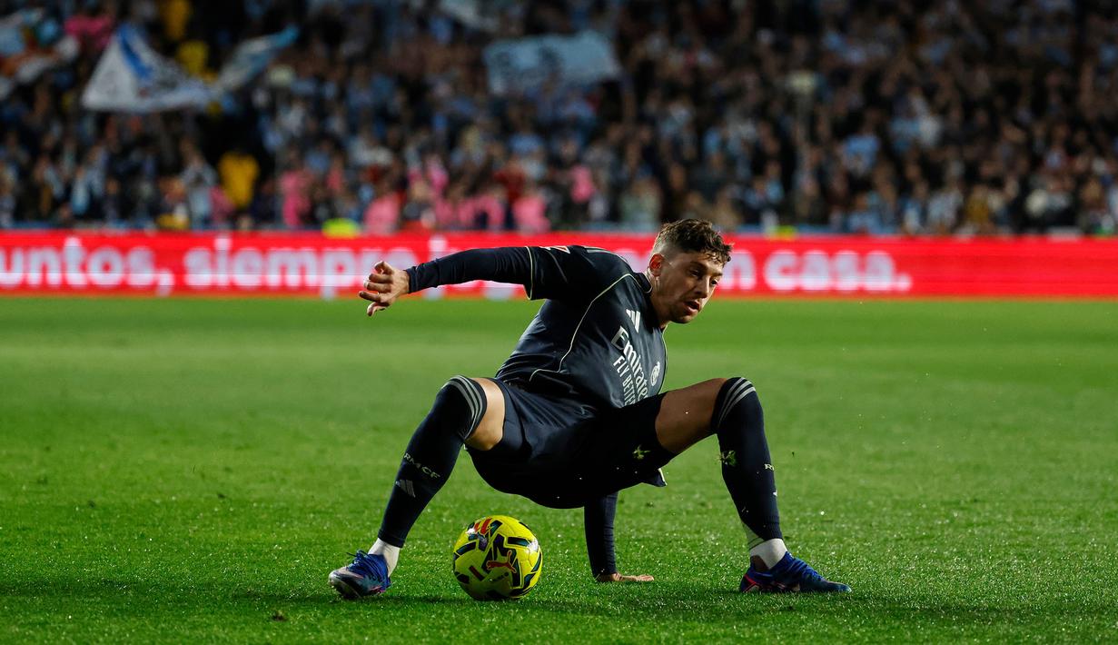 Tampil sebagai starter, Valverde sukses melesatkan gol pembeda pada menit injury time saat skor pertandingan menunjukkan 1-1. (AP Photo/Lalo R. Villar)