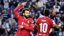 Penampilan apik kembali diperlihatkan trio penyerang Liverpool di matchday kedua gelaran Liga Champions Eropa musim ini. Trio Firmansah berhasil membawa The Reds pesta gol di markas FC Porto. (AP/Luis Vieira)
