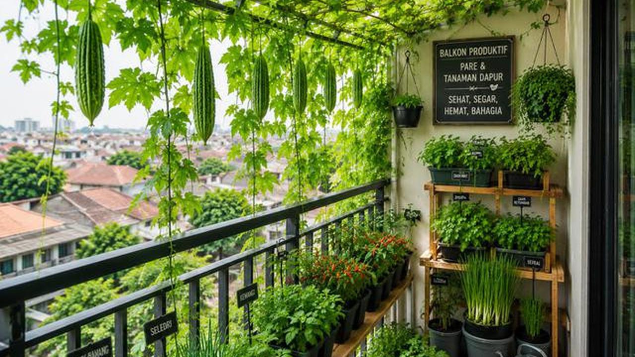 7 Inspirasi Kebun Pare Mini di Balkon Rumah yang Produktif dan Hemat Tempat