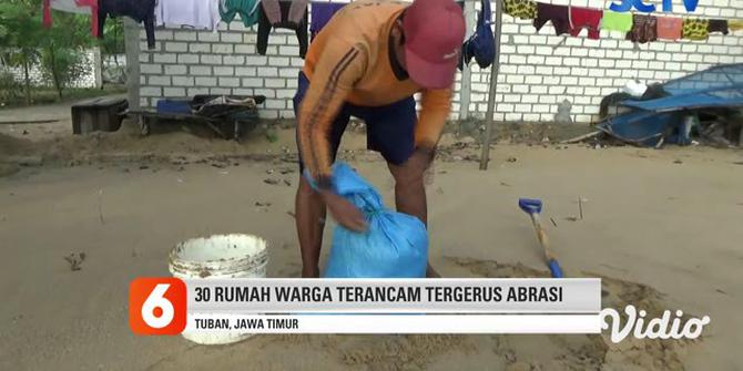 VIDEO: Abrasi Ancam Rumah Warga di Pesisir Utara Tuban