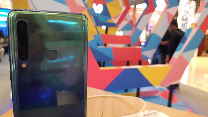 Samsung Galaxy A9 resmi meluncur di Indonesia. Liputan6.com/ Agustinus Mario Damar