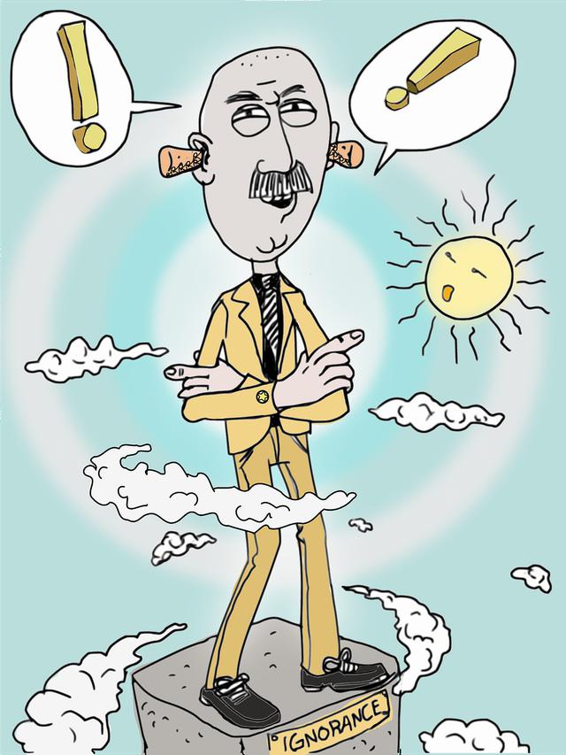 Ilustrasi orang arogan