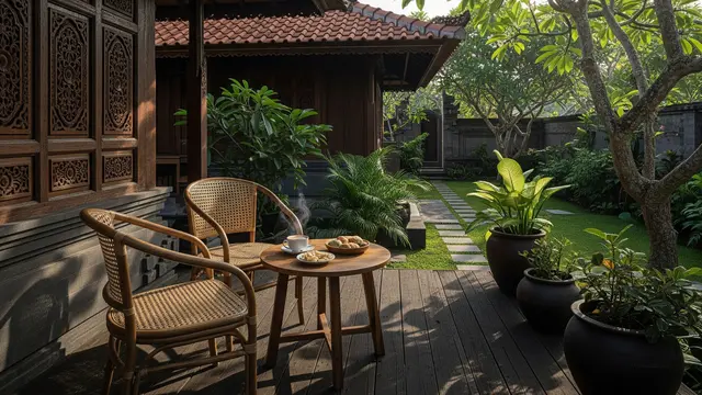Model Teras Dekat Halaman Belakang Rumah