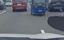 Terobos Jalan Tol hingga Lawan Arah, Aksi Sopir Bajaj Ini Jadi Sorotan
