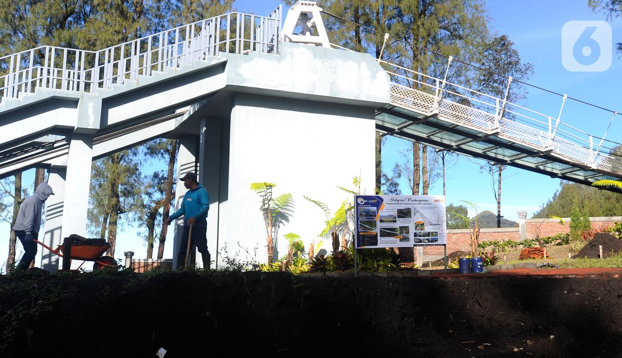 Bahkan jembatan yang berlokasi di Desa Ngadisari, Kecamatan Sukapura, belum diresmikan. Padahal banyak wisatawan yang menanti. (merdeka.com/Arie Basuki)