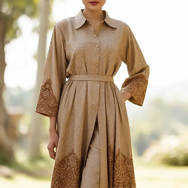 Shirt Dress Batik. (Liputan6.com/MetaAI)
