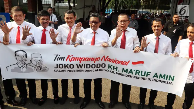 Naik Moge 9 Sekjen Parpol Jokowi-Ma'aruf Amin Lengkapi Berkas ke KPU