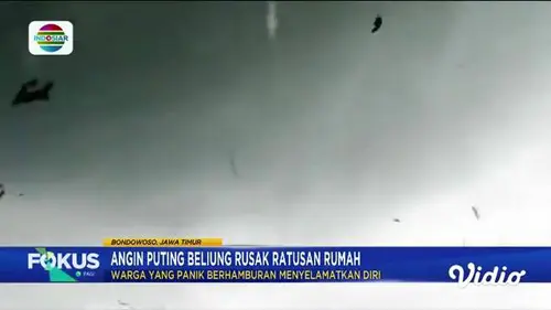 Fokus Pagi : Terjangan Angin Puting Beliung Rusak Ratusan Rumah di Desa Walidono, Bondowoso