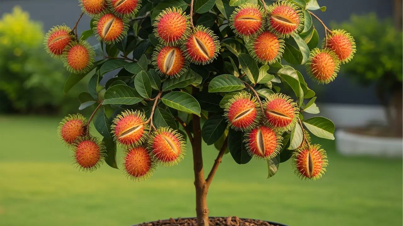 Jenis Pohon Rambutan Mini yang Cocok untuk Halaman Rumah (Image by Gemini AI)