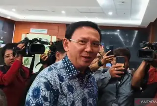Ahok Bersaksi di Sidang Kasus Minyak Mentah. ANTARA/Agatha Olivia Victoria