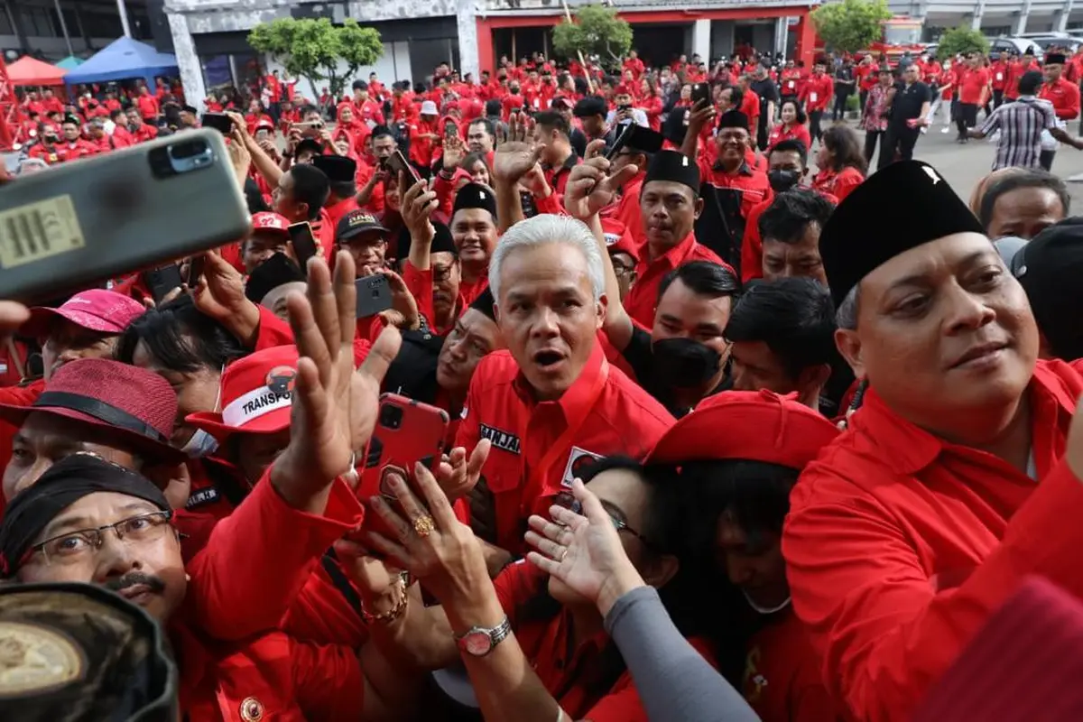 Ganjar Pranowo tiba di lokasi acara Hut ke-50 PDIP