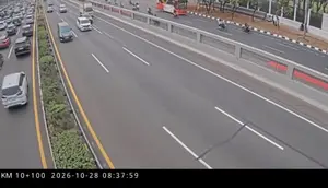 Kondisi Lalu Lintas di Tol Dalam Kota Jelang Demo 28 Oktober