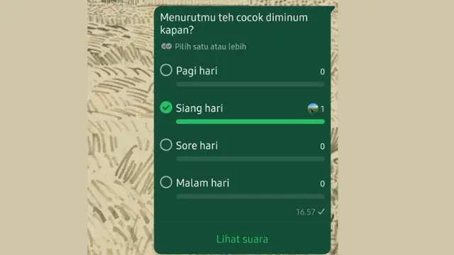 Polling di WA (Foto: Rizka Nur Laily Muallifa)
