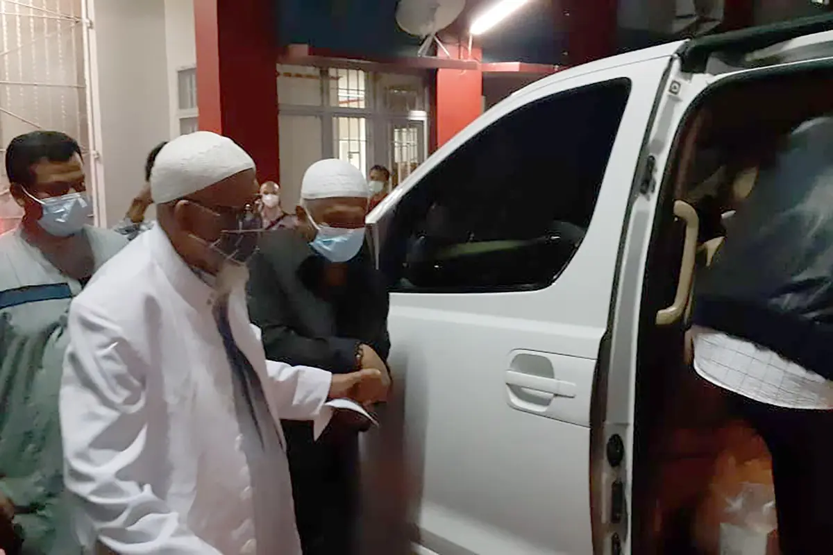 Abu Bakar Baasyir Tinggalkan Lapas Gunung Sindur