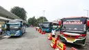 Di Terminal Kalideres, rata-rata bus melayani perjalanan menuju kota-kota di pulau Sumatera. (Liputan6.com/Angga Yuniar)
