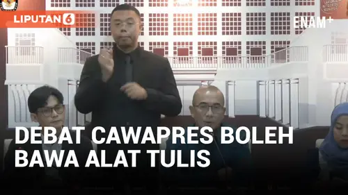 VIDEO: Debat Cawapres, KPU Izinkan Calon Bawa Alat Tulis