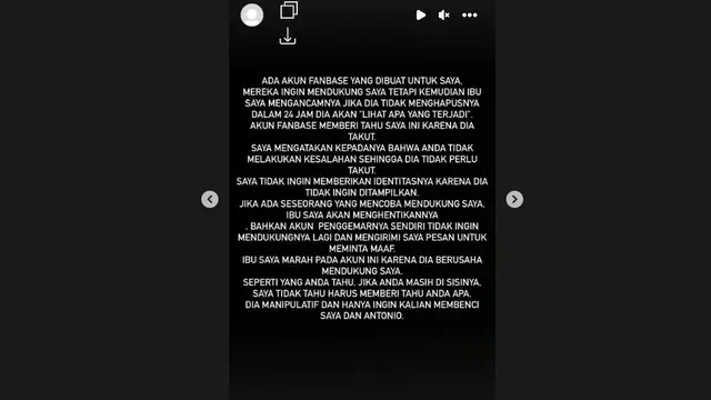 Lolly Anak Nikita Mirzani Sebut Sang Ibunda Ancam Fanbase yang Dibuat untuk Mendukungnya Agar Tutup Akun