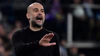 2. Pep Guardiola - Pep Guardiola merupakan salah satu pelatih hebat di dunia. Mengandalkan taktik tiki-taka, Guardiola berhasil mengantarkan Barcelona meraih 14 trofi juara. Ketika menjadi pemain di Barcelona, Guardiola juga sukses merengkuh 16 gelar juara. (AFP/Javier Soriano)